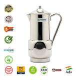 Coconut Stainless Steel Basil Jug 1 Liter | Fridge Water Jug with Lid & Handle | Stainless Steel Water Pitcher for Water, Juice, Lemonade & Beverages | Food Grade, BPA Free, Rust Proof | Home, Hotel & Party Use | Model J22 Basil.