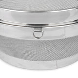KCL Stainless Steel Miska Basket with Mesh Lid (10 Inch) | Multi-Purpose Vegetable & Fruit Storage Basket | Protective Food Cover & Net Strainer | Durable Mesh Jali Basket for Kitchen Hygiene.
