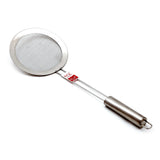 KCL Stainless Steel Jara Frying Time – Heavy Duty Deep Fry Oil Ladle with Ergonomic Handle | Skimmer for Poori, Boondi, and Snacks | Professional Grade Kitchen Filter | 1 Unit.