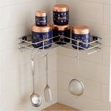 KCL L Shape Stainless Steel Kitchen Rack / Corner Shelf / Wall Mount Rack – 1 Level Storage Stand | Rust Resistant Heavy Duty.