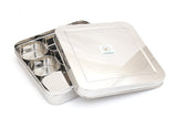 Coconut Stainless Steel Masala Box / Dry fruit box -Square Cubic SS Lid, Spice box / Condiment box / 9 partition Masala dabba / Store Organizer / Masala Dhani / Chamak /, Model - MB5 Sqaure Masala Box (SS lid)