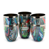 Coconut Stainless Steel Mystic Color Glass-300ml | Heavy-Gauge Food-Grade Steel | BPA-Free & Rust-Resistant Drinkware | Perfect for Serving Water, Juice, Lassi & Lemonade at Home, Office & Restaurants.