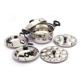 Coconut Stainless Steel Nano Magic Idly Pot With 2 Idly Plate and 1 Steamer with SS Lid - 1 Unit