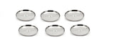 Coconut Stainless Steel Plate - Pack of 6, Heavy Gauge, Mirror Finish, Solid, Dinner Plate / Meal Plate / Serving Plate/ Thali, Model-P8 Apple