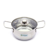 Coconut Stainless Steel Capsulated Bottom Pride Handi With Glass Lid For Cook n Serve - 1 Unit - 1000ML