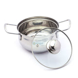 Coconut Stainless Steel Capsulated Bottom Pride Handi With Glass Lid For Cook n Serve - 1 Unit - 1000ML