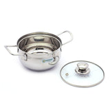 Coconut Stainless Steel Capsulated Bottom Pride Handi With Glass Lid For Cook n Serve - 1 Unit - 1000ML