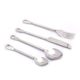Coconut Sancy Stainless Steel 6 Baby Spoon, 6 Mater Spoon, 6 Fork, 6 Knife With Wooden Stand - 1 Unit