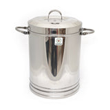Coconut Stainless Steel Ration Dabba - Atta Tanki / Container / Drum / Pawali / Tanki with Lid and Handle / Kothi / Grain Storage Box / Food Storage Container, Model - Ration Dabba