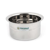 Coconut Stainless Steel Rose Baby Topes Without Lid - Set of 4, Capacity- 300ml, 400ml,500ml & 600ml, 22 gauge, Mirror Finish, Induction Base Saucepan, Model - Rose Baby Flat Tope