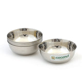 Coconut Stainless Steel Heavy Gauge, Solid Bowl/ Vati / Katori / Set of 6 -Available sizes in Capacity 100ml, 150ml, 200ml, 250ml, 300ml Each, Model - C19 Chaliya Bowl, Serving Bowls for Soup, Salad, Dessert, Vegetable, Dal