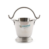 Coconut Stainless Steel - Mini Serving Bucket for Dal, Vegetable, Food, Liquid | Food Grade, Heavy Gauge, Model – Pine BB Plain
