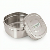 Coconut S126 Tony Stainless Steel Lunch Box | Compact Square Tiffin Box with Lid | Food Grade, Leak-Resistant & Durable Storage Container for Office & School.