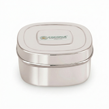 Coconut S126 Tony Stainless Steel Lunch Box | Compact Square Tiffin Box with Lid | Food Grade, Leak-Resistant & Durable Storage Container for Office & School.