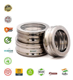 Coconut Stainless Steel Sweet C-Thru Dabba Set of 3 with Transparent Lid | 1100ml, 1400ml And 2050ml | Food Grade Steel Storage Containers | Belly Shape Snack, Sweet & Dry Fruit Container | Rust Proof, BPA Free, Dishwasher Safe.
