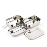 Coconut Stainless Steel - Rectangle Box | Ideal for carrying Food for Lunch, Dinner | Food Grade | Strong | Heavy Gauge | Sturdy | Mirror Finish, Tiffin Box | Lunch Box | Fridge Box | Dibba | Boxes | Multipurpose Box, Model - S48 Meal Mate Rectangle D/D