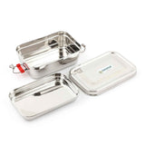 Coconut Stainless Steel Rectangle Box – Multipurpose, Food-Grade Tiffin Box with Heavy Gauge, Sturdy Design, and Mirror Finish for Lunch, Dinner, and Storage, Model - S48