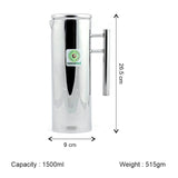 Coconut Stainless Steel Slim Jug 1500ml | Water Pitcher with Easy Pour Handle | Fridge Water Jug for Water, Juice, Lemonade & Beverages | Food Grade, BPA Free, Rust Proof Stainless Steel Water Container | Mirror Finish.