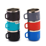 Coconut Iconic Stainless Steel Double Walled Colour Coating Coffee/Tea Mug - Multi Colour - set of 6 -  100ML Each