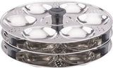 Coconut Stainless Steel Triply Idli Cooker - Glass Lid, Steamer Plate, Heavy Gauge, Thick bottom, Mirror finish, Induction and Gas Stove Based, Sandwich Bottom / Triply Bottom / Idli Cooker with Steamer, Model - Multipurpose Steamer (20 Idlies) with combo