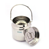 Coconut Stainless Steel Nano Bharani/Milk Pot/Oil Pot With Lid - 1 Unit