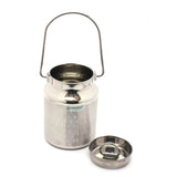 Coconut Stainless Steel Shower Design Bharani/Milk Pot/Oil Pot With Lid - 1 Unit