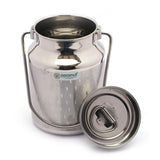 Coconut Stainless Steel Shower Design Bharani/Milk Pot/Oil Pot With Lid - 1 Unit