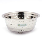 Coconut Stainless Steel Vegetable Colander Strainer | Food Grade Multipurpose Washing & Draining Basket | Rust Proof Kitchen Colander for Vegetables, Fruits, Pasta & Noodles | Mirror Finish | Dishwasher Safe.