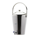 Coconut Stainless Steel - Vertical Water Pot Container with Tap | Capacity 10ltrs | Ideal for storing Water, Juices and Lemonade for Parties | Heavy Gauge | Mirror Finish | Must Have in every Kitchen | Model - W3 Taper Pot