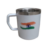 Coconut Stainless Steel Double Walled Josh Coffee Mug Print with Indian Flag -Capacity - 250ML - 1 Unit