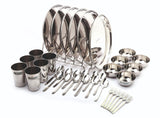 Coconut Stainless Steel Mirror Finish Happy Dinner Set/Family set/Dinnerware & Serveware - 36 Pc
