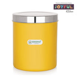 Coconut JK Stainless Steel Round Canisters|Dabba|Storage Containers For Home| Office| Resturant - 1 Unit - Capacity - 3.5kg