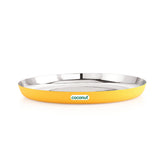 Coconut Stainless Steel Unique Yellow Colour Design Coating Dinner set/ Launch set - Set of 36