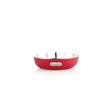 Coconut Stainless Steel Unique Red Colour Design Coating Dinner set/ Launch set - Set of 36