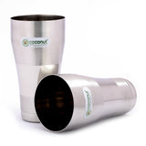 Coconut Stainless Steel Milo Lassi Glasses - Set of 2, Capacity - 650ml each, Big Glass / Tall Glass / Multipurpose Glass / Water Glass / Jumbo Glass, Model - A31 Milo Lassi Glass