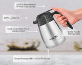 Milton Thermosteel Carafe Keeps -Hot or Cold for 24 hours. Stainless Steel Vaccum Insulated
