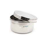 Coconut Stainless Steel Hammered Betha Dabba - Food Grade, Strong, 22Gauge, Sturdy, Long lasting, Mirror Finish, Storage Box / Deep Betha Dabba / Dibba / Boxes / Storage Containers / Multipurpose Containers / Grocery canister, Model - Hammared Betha Dabba