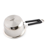 Coconut Stainless Steel Capsulated Bottom Sauce Pan - Ideal for Heating Milk, Making Tea, Coffee | Heavy Gauge | Mirror Finish | Sandwich bottom | Induction Base | Model-Capsulated Saucepan