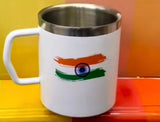 Coconut Stainless Steel Double Walled Josh Coffee Mug Print with Indian Flag -Capacity - 250ML - 1 Unit