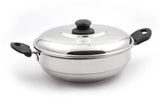 Coconut Stainless Steel Multipurpose Steamer -Idli Steamer with dhokla Plate, Heavy Gauge, Thick bottom, Mirror finish, Induction and Gas Stove Based, Sandwich Bottom / Triply Bottom, Model - Multipurpose (8 idli) Steamer with Plate and SS Lid