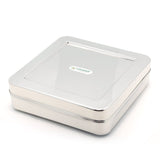 Coconut Stainless Steel Junior Square Masala Box/Spice Container/SS Lid Masala Box with 9 Bowls - Diamater - 22CM, Capacity - 100 ML Each Containers