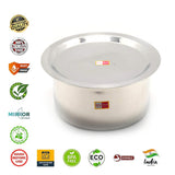 KCL Stainless Steel Tope Cookware Set with Lids (Pack of 10) | Induction & Gas Stove Compatible | Heavy Gauge | 1000 ml to 2800 ml | Kitchen Cooking & Storage Pots.