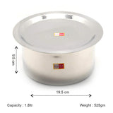 KCL Stainless Steel Tope Cookware Set with Lids (Pack of 10) | Induction & Gas Stove Compatible | Heavy Gauge | 1000 ml to 2800 ml | Kitchen Cooking & Storage Pots.