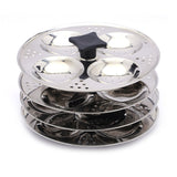Coconut Stainless Steel Triply Idli Cooker - Heavy Gauge, Thick bottom, Mirror finish, Induction Base and Gas Stove compactible, Sandwich Bottom / Triply Bottom / Idli Cooker / Idli Steamer, Model - Idli Cooker (4 Plate, 6plate)
