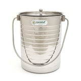 Coconut Stainless Steel Milk Pot - Oil / Ghee / Milk Container, Heavy Gauge, Mirror Finish, Model - U5 One Touch