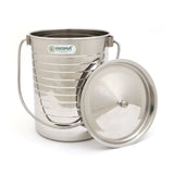 Coconut Stainless Steel Milk Pot - Oil / Ghee / Milk Container, Heavy Gauge, Mirror Finish, Model - U5 One Touch