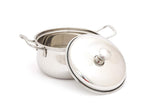 Coconut Stainless Steel Mysore Royal Handi - Cook & Serve Pot, SS Lid with Handle, Heavy Gauge, Sturdy, Strong, Mirror Finish, Dishwasher safe, Induction Based, Model - Mysore Royale Handi ( V3 - SS lid)